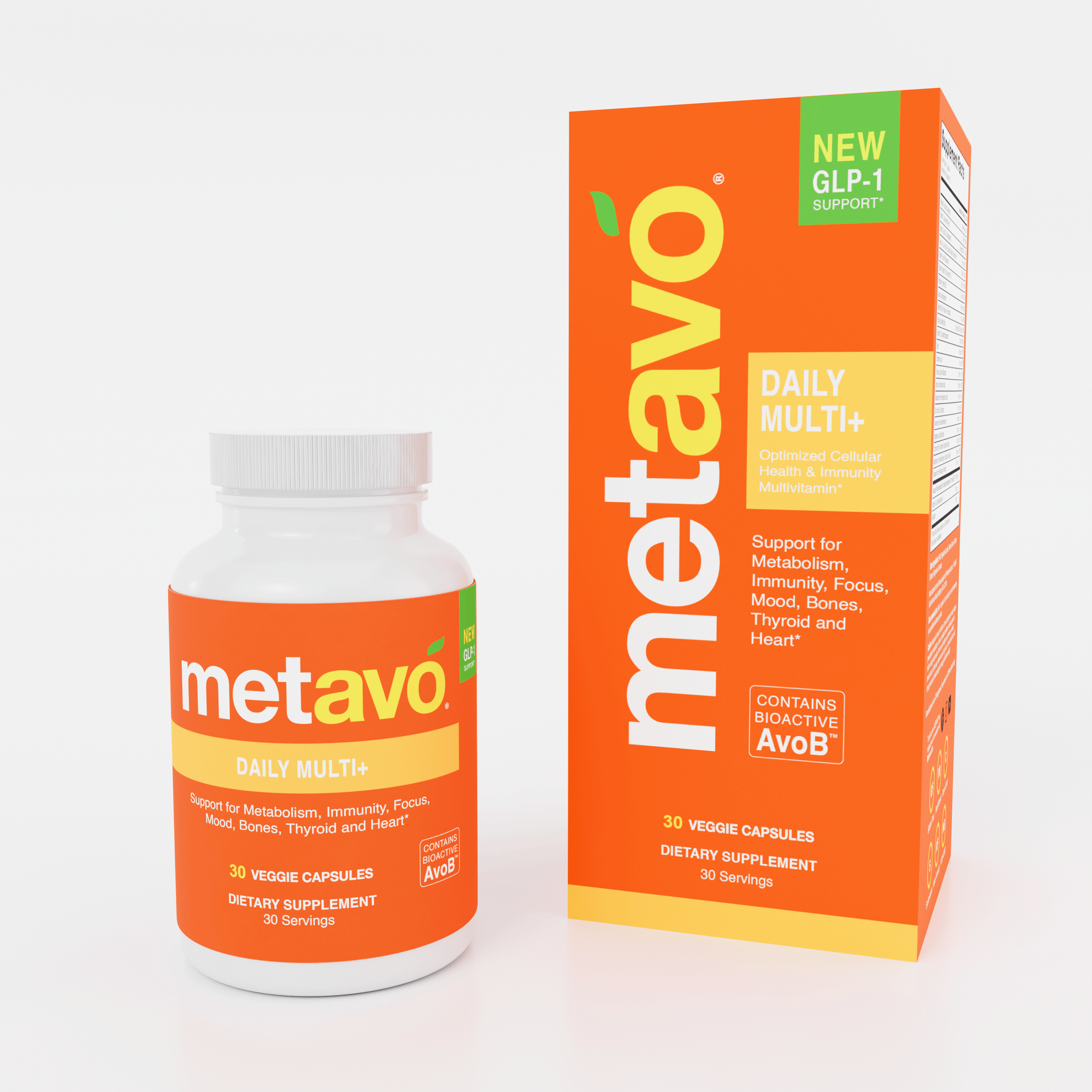 Metavo Daily Multivitamin with GLP-1 Support & AvoB™ for Metabolic
