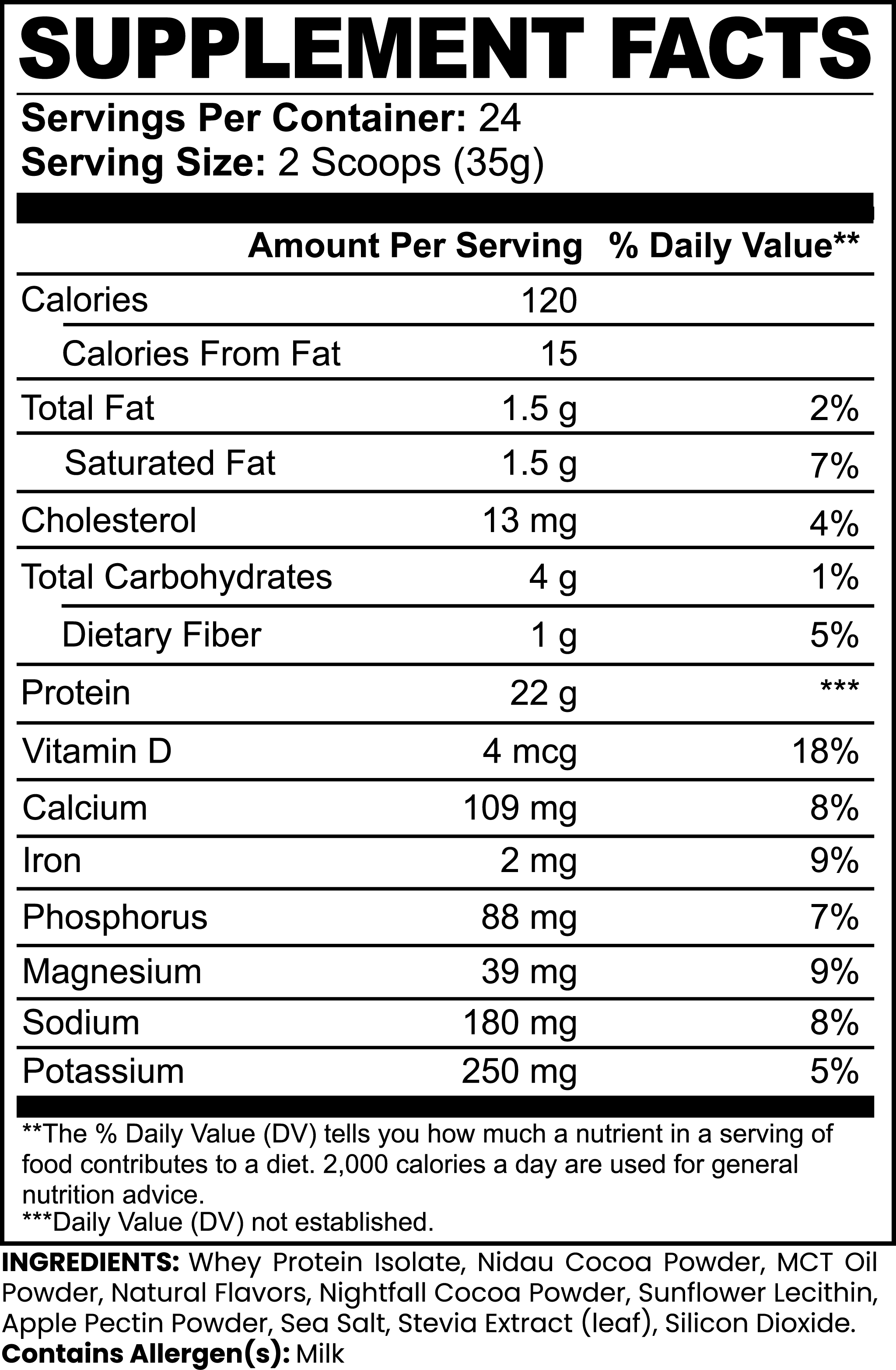 Supliful Proteins & Blends Advanced 100% Whey Protein Isolate (Chocolate)